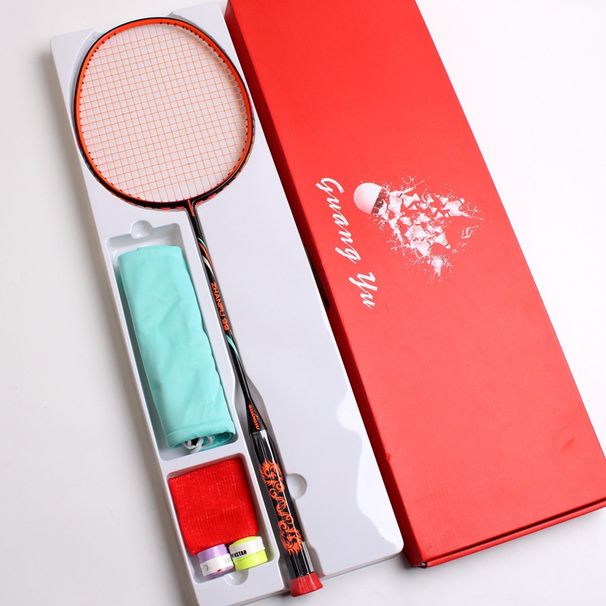Cross-Border Hot-Selling Guangyu 10U Adult Household Carbon Fiber Badminton Single Lightweight Racket_desvips.com