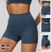 Zechuang Brushed Yoga High Waist Gathered Slimming Tight Shorts For Women Outdoor Running Sports Fitness Wear 9308_desvips.com