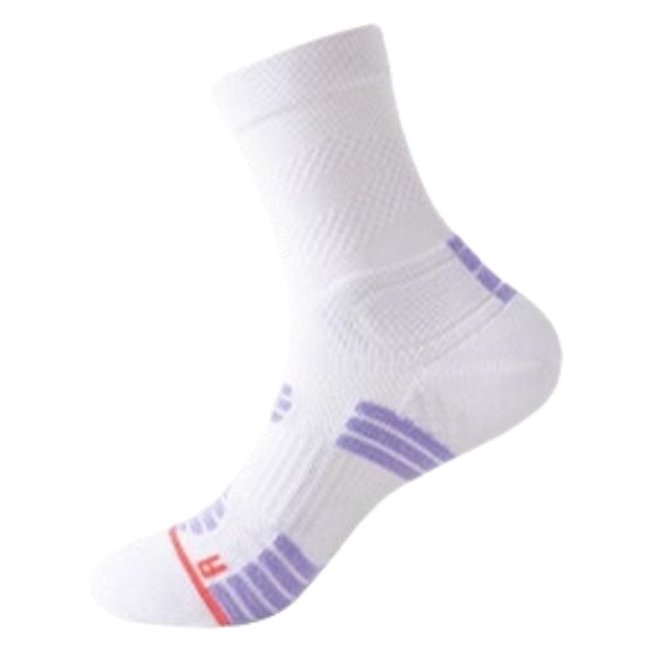 Women's Professional Sports Socks Mid Calf Terry Cloth Sole For Odor Control And Sweat Absorption Suitable For Spring/Summer Activities_desvips.com