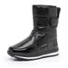 EP-T029 Parent-Child Crack Pattern Ski Non-Slip Sole Boys And Girls Snow Boots Fleece Lined Thickened_desvips.com