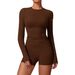 Winter Brushed Yoga High Strength Fitness Wear Pilates Running Sports Long Sleeve T-Shirt Top_desvips.com