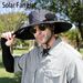 Hat With Fans Solar Power Wide Brim Sun Hat With 2 Solar Fan UPF 50+ Fishing Hat_desvips.com