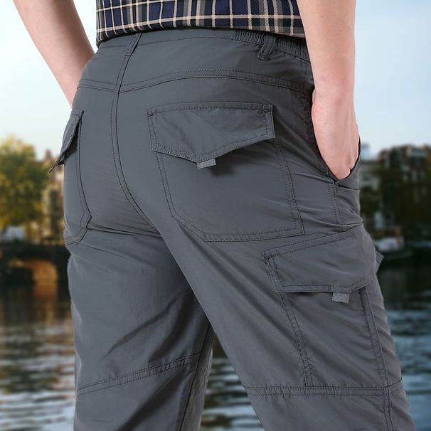 001 Cross-Border New Outdoor Tactical Men Winter Multi-Pocket Fleece-Lined Casual Straight Cargo Quick-Dry Pants_desvips.com