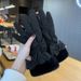 Down Cotton Gloves For Women Winter Bowknot Split Fleece Lined Windproof Coldproof Skiing Five Finger Warm Touchscreen_desvips.com