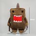 Domo Kun Plush Backpack Women Men Brown Stuffed Cute Small Shoulder Messenger Bag_desvips.com