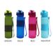 500ML folding silicone kettle Sports water bottle Water cup Roll cup_desvips.com
