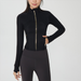Upgraded Version Without Mesh Gold Zipper Yoga Suit Ladies Slim Fit Stand Collar Top Tops Outdoor Sports Fitness Coat_desvips.com