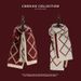 for Women Versatile High-end Chinese Red Plaid Zodiac Women's Winter Scarf Christmas New Year_desvips.com