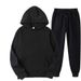 Men's Spring And Autumn Solid Color Hoodie Trendy Casual Sports Two-Piece Set_desvips.com
