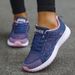 Women's 2024 New Fashion Breathable Solid Color Walking Sneakers Mesh Fabric Lace Up Shoes Women Female Footwear_desvips.com
