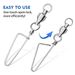 8-Shaped Connector Single Head Bearing Swivel + Curved Snap Accessories Bulk Eight-Shaped Ring Fishing Gear Supplies_desvips.com