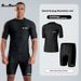 Men's Shark Skin Polyester Swimsuit And Swim Pants Five Quarter Length Quick Drying Anti Awkward Loose Swimming Equipment Set_desvips.com