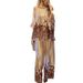 Women's Clothing new fashion casual printed tops and trousers two piece suit_desvips.com