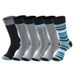 6 Pairs Men's Business Socks High Quality Cotton Soft Casual Brand Stripe Black Gentleman Plus Size Male Dress Sock_desvips.com