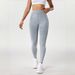 Women's Seamless V Waist Sandwashed Yoga Pants Breathable High Elasticity Butt Lifting Tight Fitting Cropped Sports Fitness Clothing_desvips.com