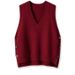 2026 Rero V-Neck Knied Ves For Women, Spring And Auumn Ouerwear, Solid Color Casual Sweaer Ves, Sleeveless_desvips.com