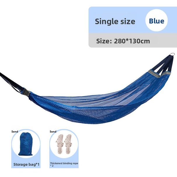 Outdoor Ice Silk Hammock Anti-Rollover Swing Adult Breathable Cool Mesh Bed Artifact Cradle Lazy Hanging Chair_desvips.com