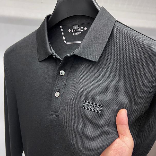 Counter 25 Spring New Men's Lyocell Mercerized Cotton Casual Long Sleeve T-Shirt_desvips.com