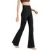 ✅Loose Flared High Waist Hip Lift Tummy Control Fitness Running Matte Pilates Women's Yoga Pants_desvips.com