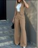 Women's fashion suit vest vest wide leg pants casual suit_desvips.com