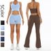 Scrunch Suit Women's Yoga Set Gym Wear Sexy Sports Bras And Flared Leggings Sets Fitness Outfits Female Workout Clothes_desvips.com