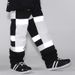 001 Gsousnow Luminous Color Block Snow Unisex 2021 Waterproof Warm Snowboard Pants_desvips.com