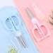 Stainless Steel Baby Food Scissors – Portable & Safe For Cutting Meat, Vegetables – Includes Protective Sheath_desvips.com