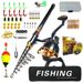 Rod Combo Fishing Gear Combination Short Sea Fishing Rod Set Long Distance Casting Lure Rod Reel Library Bait Box Full Set_desvips.com
