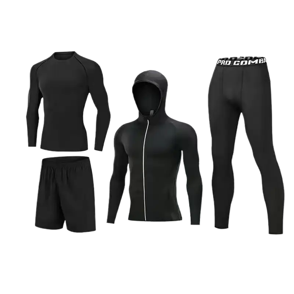 Men's And Exercise Set 4-5 Pieces Fitness Training Slow Running Speed Drying Clothes Spring Comfortable Clothing_desvips.com