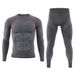 Autumn Winter Outdoor Men's Cycling Yoga Body Shaping Sports Underwear Ski Suit Thermal Set_desvips.com