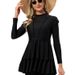 Muslim Swimwear Ladies Conservative Swimsuit Women Beach Swimsuit Burkini + Chest Pad_desvips.com