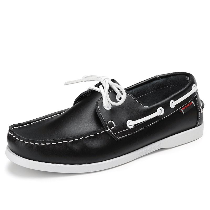 Fashion Casual Leather Luxury Italian Soft Loafers Handmade Moccasins Men Breathable Slip On Boat Shoes Plus Size_desvips.com
