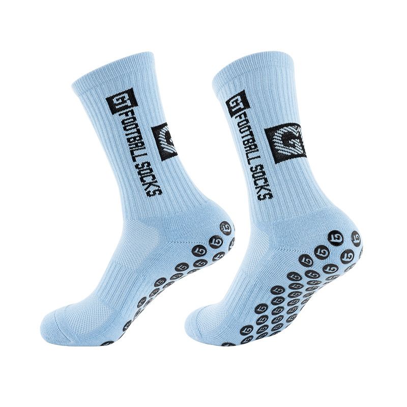 Non-Slip Football Socks For Men & Kids - Mid-Calf Cotton Blend Sports Socks For Training & Matches (Multiple Colors & Sizes)_desvips.com