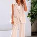 Women's Clothing vest suit with solid colours_desvips.com
