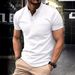 New Sports Muscle Men's T-shirt Slim Fit American Stand Up Neck Now Available_desvips.com
