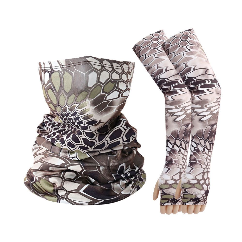 Unisex UV Protection Arm Sleeves & Neck Gaiter - Breathable Cooling Sun Shield For Cycling, Fishing, Outdoor Sports (Multiple Colors & Patterns)_desvips.com