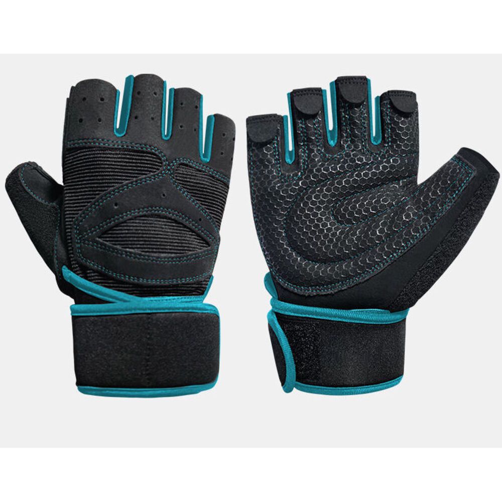 Fitness Men And Women Horizontal Bar Wrist Strap Two-in-one Non-slip Breathable Wearable Sports Gloves Dumbbe_desvips.com