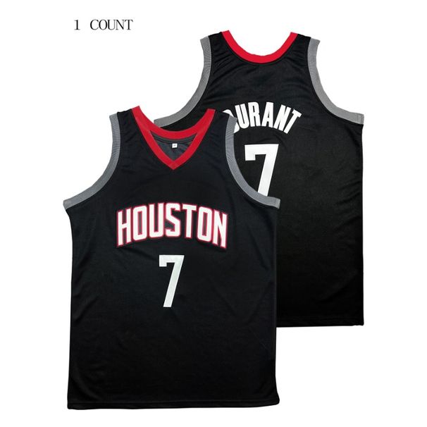 Mens #7 Black Retro Basketball Jersey, Breathable Sleeveless Embroidery Sweatshirt Training Competition Sports Uniforms_desvips.com