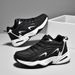 Autumn New Basketball Fashion Leather Dad Student Practical Sports Thick Sole Running Shoes_desvips.com