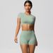 Women's Active Sets New Tight Fitting Sanded Yoga Suit Cloud Feeling Quick Drying Fitness Clothes Outdoor Leisure Running Sports Suit For Women_desvips.com