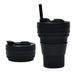 Folding Cup Outdoor Travel Convenient Straw Folding Water Cup Silicone Collapsible Cup_desvips.com