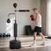 Sacco Boxe Da Terra 4 In 1 Con 2 Speedball, Barra Girevole E Sacco, Altezza Regolabile Da 160-230cm, Nero_desvips.com
