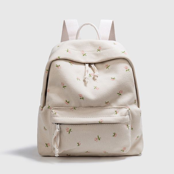BM small floral backpack canvas backpack casual fashion women's bag_desvips.com