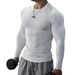Men's Clothing tights men's quick drying sweat absorbent breathable long sleeved slim sports training T shirt uniform printed_desvips.com