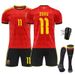 2026 World Cup Belgium Jersey 7 De Bruyne 9 Lukaku No. 11 Doku Football Kit Set_desvips.com