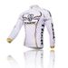 White Lightweight Mountain Bike Long Sleeve Cycling Jersey Set Mesh Quick-Dry Sweat-Wicking Unisex_desvips.com