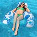 Pvc Inflatable Lounge Chair Water Floating Chair Adult Floating Bed Water Bed Single Floating Row Swimming Pool Swimming Lounge Chair_desvips.com