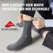 MiiOW 100% Pure Cotton Men Business Dress Long Black White Antibacterial Anti Odor Crew Socks Breathable Sport Sock_desvips.com