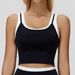 Ze Innovation Two-Piece Split Vest Color-Block Barely There Fashion Casual Top Running Sports Bra 3129_desvips.com