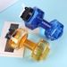 Dumbbell fitness creative outdoor portable kettle plastic 2.6L dumbbell sports space kettle direct drinking handle lid cup_desvips.com